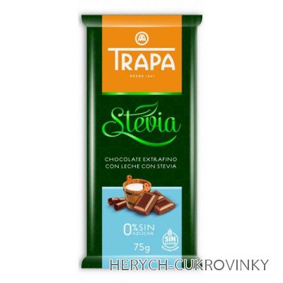 Trapa čokoláda Stévia mléčná 75g