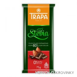 Trapa čokoláda Stévia hořká 75g