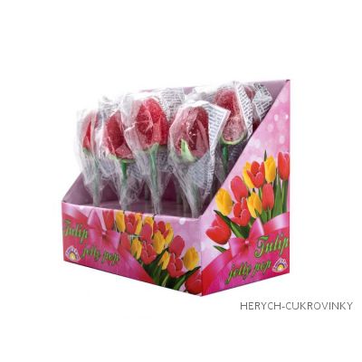Želé lízátko tulipán / 12 Ks