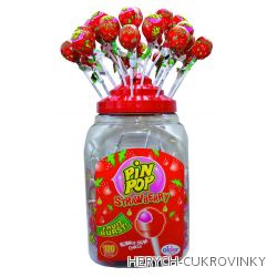 Lízátko Pin pop strawberry  / 100 Ks