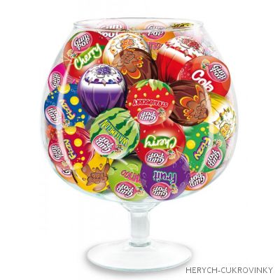 Lízátko Gum pop mix číše 18g / 100 Ks