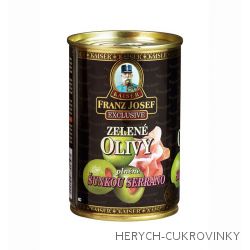 FJK Zelené olivy plněné šunkou Serrano 300g