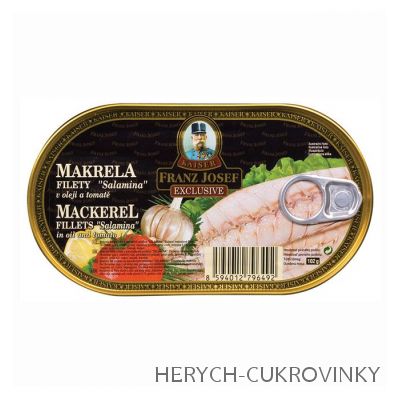 FJK Makrela filety Salamina v oleji a tomatě 170 g