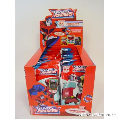 Transformers lízátka dips se samolepou 18g / 36 Ks