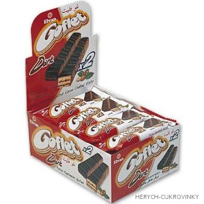 Goflet sušenky dark 32g / 24 Ks