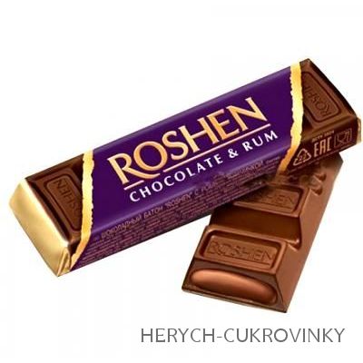 Roshen tyč. hoř. čok. rum 43g