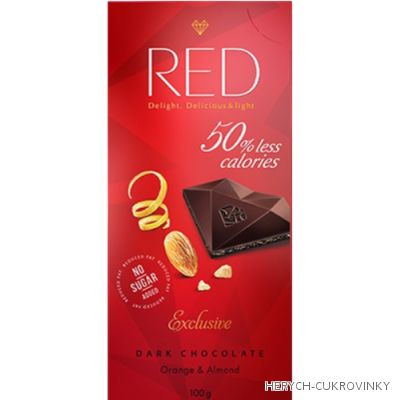 RED hoř. čok. mandle 100g