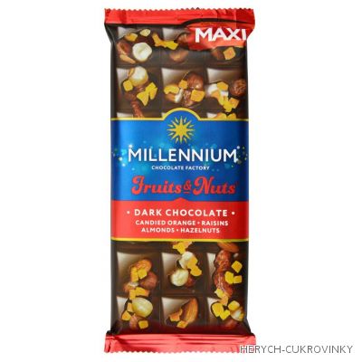 Milenium čok. 140g - hoř. čok. ořech, mandle