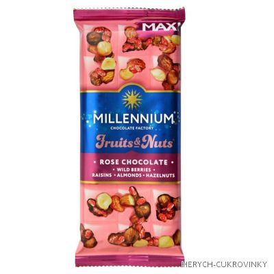 Milenium čok. 140g - růžová čokoláda