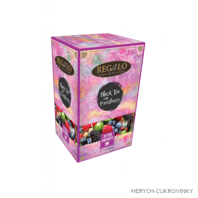 Regalo černý čaj lesní plody porcovaný 40g