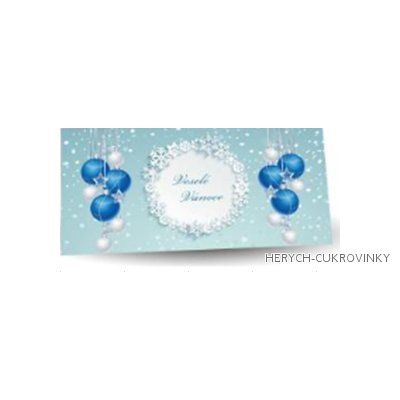 Maxi obálka Veselé Vánoce sv. modrá 175g