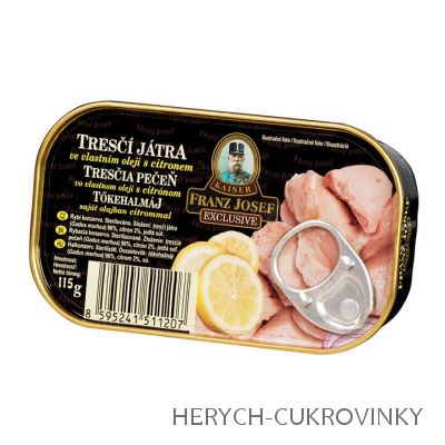 FJK Tresčí játra ve vlastním oleji s citronem 115g