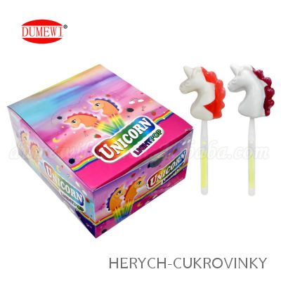 Lízátko svítící Unicorn 10g / 30 ks