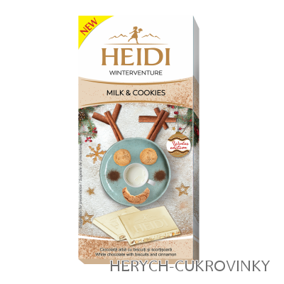 Heidi  Čok. vánoční milk a cookies 90g
