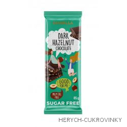 Sugar free čok. hořká s oříšky 85g