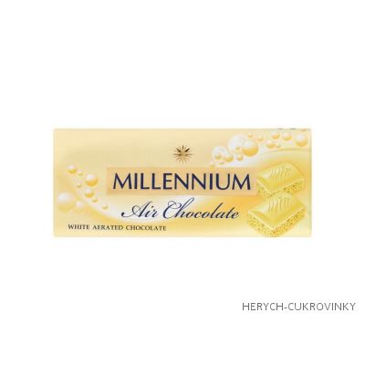 Millennium bublinková bílá čok. 90g
