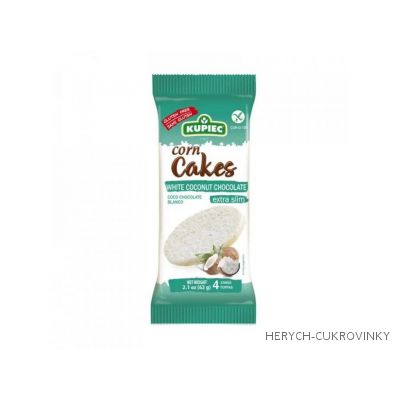 Kukuřičné chlebíčky bílá čoko s kokosovou příchutí 62 g