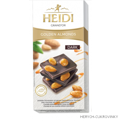 Heidi Grand´Or almonds čok. dark 100g