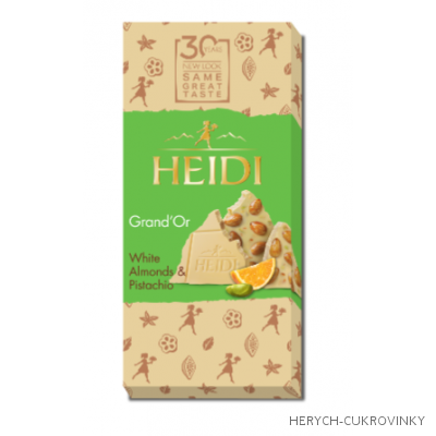 Heidi Grand´Or almonds,pistachio čok. white 100g