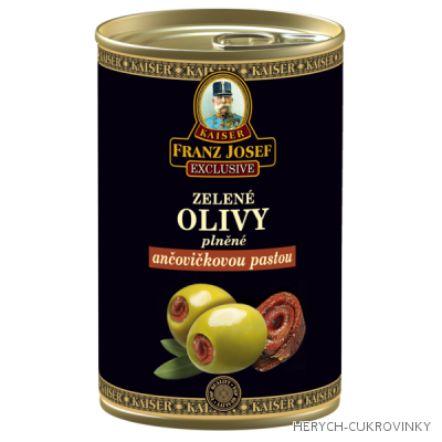 FJK Zelené olivy plněné ančovičkovou pastou 300g