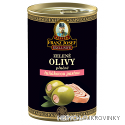 FJK Zelené olivy plněné tuňákovou pastou 300g