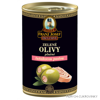 FJK Zelené olivy plněné tuňákovou pastou 300g