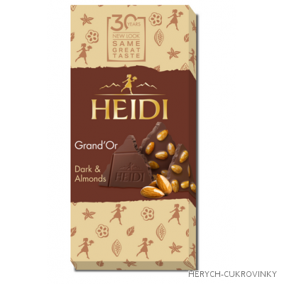 Heidi Grand´Or almonds čok. dark 100g