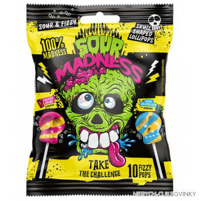 Madness sour lízátka 90g / 10ks