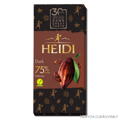 Heidi Dark intense čok. 75% 80g