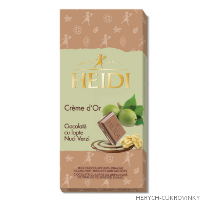 Heidi Creme dOr Ciocolata cu lapte Nuci Verzi 90g