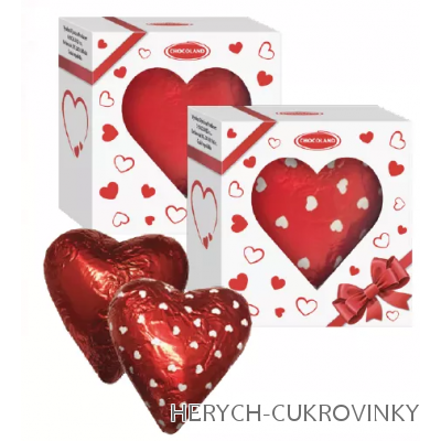 Čok. srdce duté mléčné mix 40g