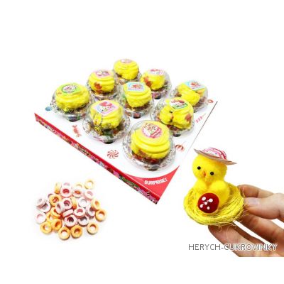 Kuře v ošatce box s dražé 50g / 9 Ks