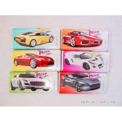 Čokoládky Miami cars 20g / 48 Ks