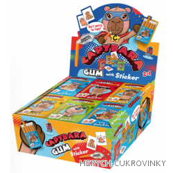 Žvýkačky v krabičce Capybara / 18 Ks