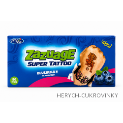 Zazuage lízátko s tetovánín - borůvka 10g / 50Ks