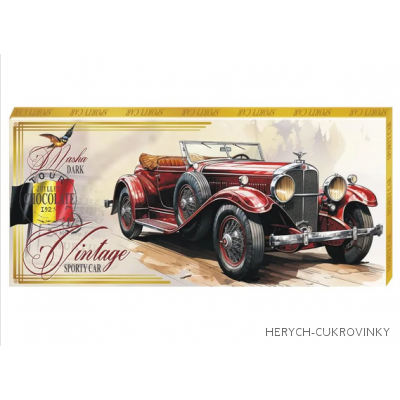 Vintage car 100g - hořká čokoláda