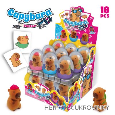 Capybara vajíčko + tattoo 5g / 18 ks