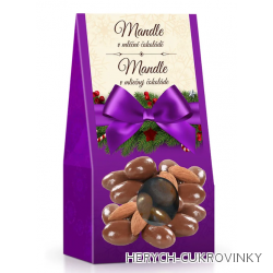 Vánoční mandle v mléčné čok. fialová 150g