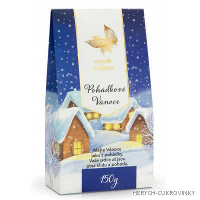Vánoční mandle v mléčné čok. vesnička 150g