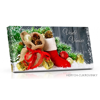 Čok. veselé vánoce hořká 100g